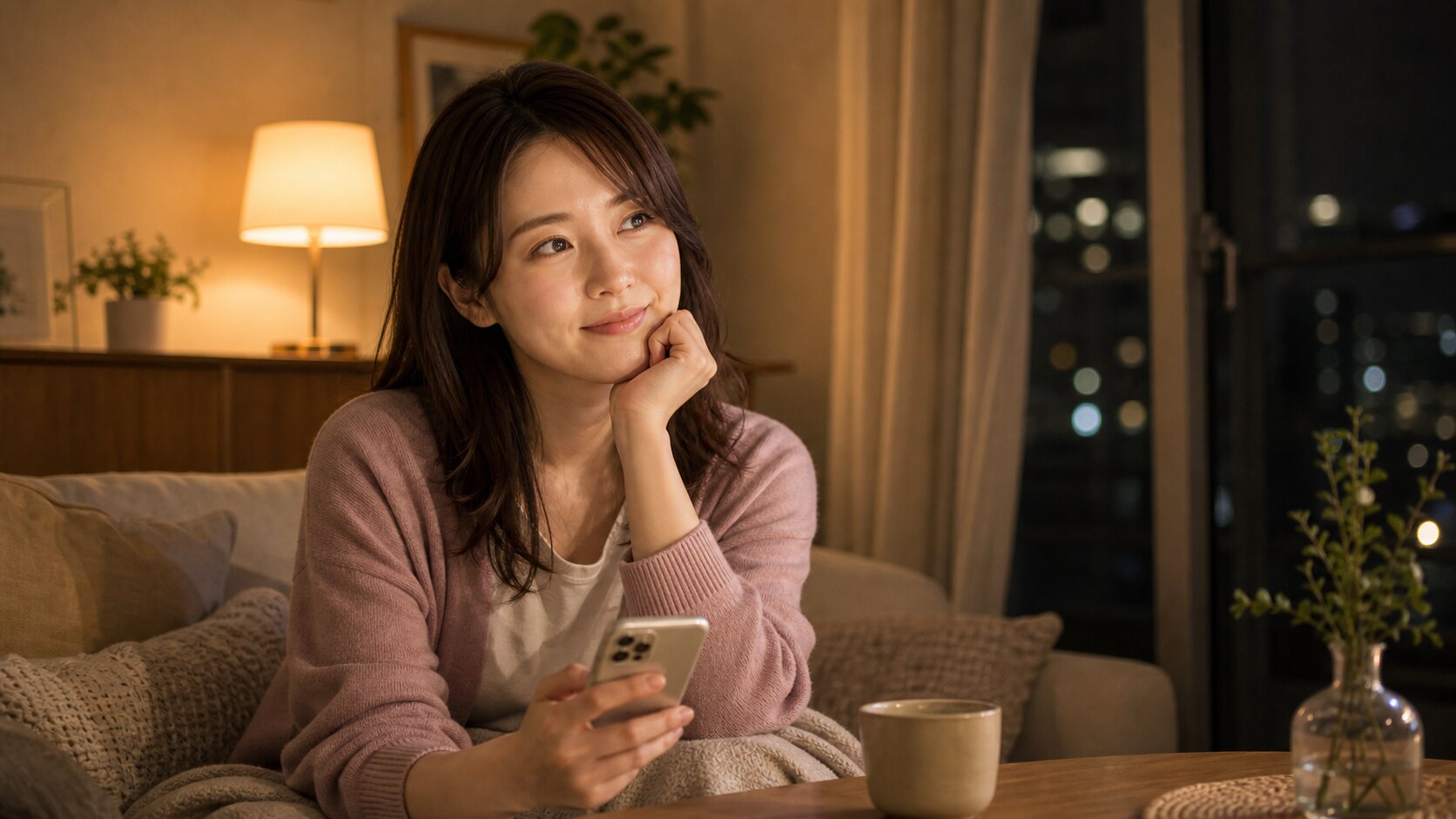 スマホを操作する様子